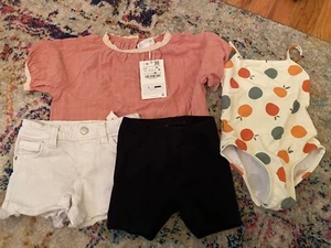 Toddler Girls Clothes Lot of 4 Size 2T Zara Old Navy Car & Jack - Picture 1 of 5