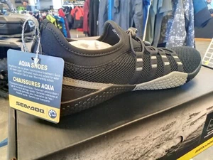 4442683090 SEA-DOO AQUA SHOES BLACK SIZE 10 - Picture 1 of 3