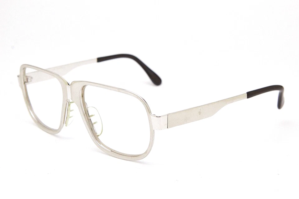 80 年代复古 MARWITZ 眼镜 7605 银色镜框复古眼镜飞行员眼镜 — 第 1/4 张图片