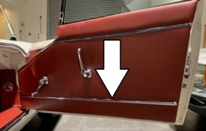 JAGUAR E-TYPE S1 LOWER DOOR FINISHER 31.5" LENGTH CHROME 3.8 LEFT OR RIGHT - Picture 1 of 5