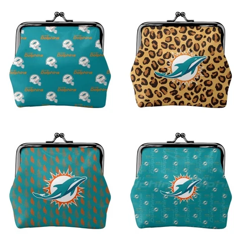Miami Dolphins Fans Mini Coin Purse Change Purse Coin Bag Women's Wallet Cover