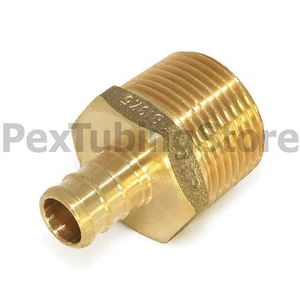 5/8" PEX x 3/4" NPT-Außengewinde Adapter - Messing Crimpverschraubung - Bild 1 von 1