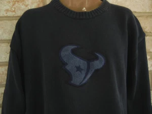 HOUSTON TEXANS NFL football mens XXL navy cotton crewneck SWEATER - Picture 1 of 4