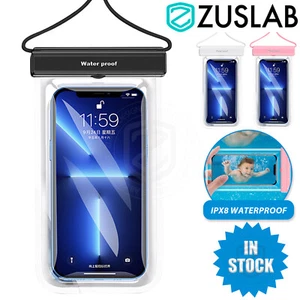 Universal Waterproof Case Bag IPX8 Phone Pouch Case Dry Bag For iPhone Samsung - Picture 1 of 23