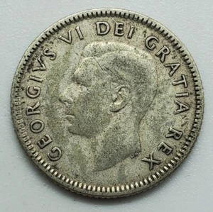 1950 George VI Silver Dime 10 Cent Coin Canada #91 - Picture 1 of 2
