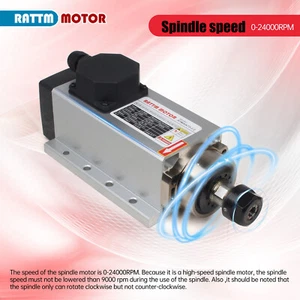 Hochpräziser 2,2KW ER20 Luftkühlung Spindelmotor 4 Lager Auslauf≤0,01mm - Bild 1 von 9