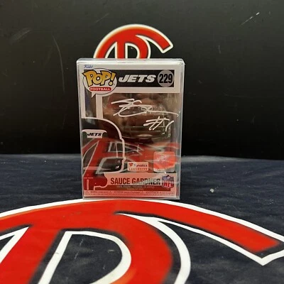 Salsa Gardner Autografiada New York Jets Firmado Funko Pop Beckett Certificado de Autenticidad JSA Foto 1 de 4