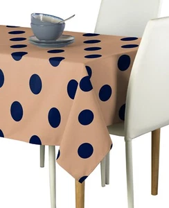 Navy Dots on Tan Signature Tablecloths - Assorted Sizes! - Picture 1 of 1