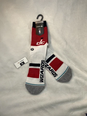 Stance NBA Washington Wizards Shortcut Crew Socks size Large 9 - 13 Cover