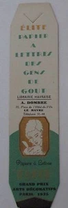 ANCIEN MARQUE PAGES SIGNET PUBLICITAIRE PAPIER LETTRES ELITE LIBRAIRIE LE HAVRE - Picture 1 of 1