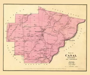 1865 Karte der Kanalgemeinde Venango County Pennsylvania Ölregion - Bild 1 von 3