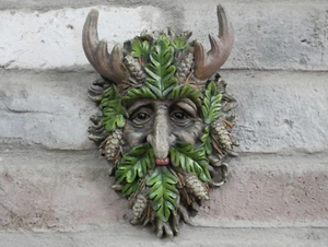 Aged Rustic Design Tree Man Bust Wall Art Plaque Ornament Garden Decor - Picture 1 of 4