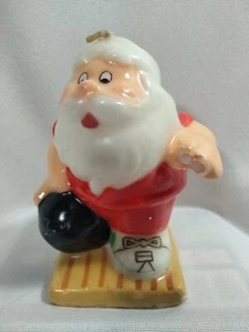Vintage Weihnachtsdeko Weihnachtsmann Kerze 4 1/2" Bowling Weihnachtsdeko Figur - Bild 1 von 7