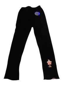 NWT Winterina Cozy Leggings Black Pink Velour Lined Little Girls Size 4 - Picture 1 of 5