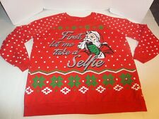 Womens Size 3x Freeze "Ugly" Christmas Sweatshirt First Let me Take a Selfie