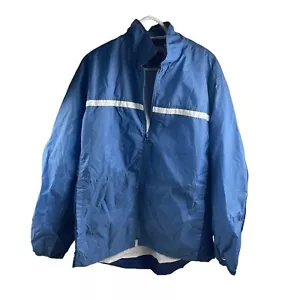 Nike Track Jacket Y2K Swoosh Running Sports Full Zip Navy Blue Men’s Size Large - Picture 1 of 8