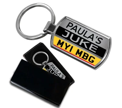 Custom Number Plate Keyring,Reg Plate, Personalised Name, NISSAN JUKE owner