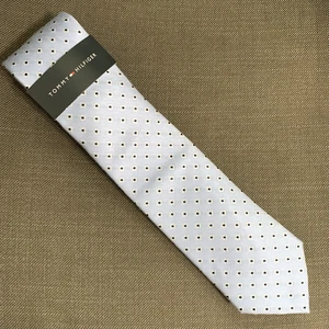 Tommy Hilfiger Men's Neck Tie Light Blue Geometric Silk Blend NWD - Picture 1 of 3