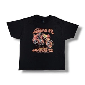 American Thunder Ride It Like You Stole It Black Shirt Men's 2XL New Deadstock - Picture 1 of 9