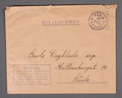 MayfairStamps Sweden 1940 Military Post Gavle Cover aau_74231 - Image 1 of 2