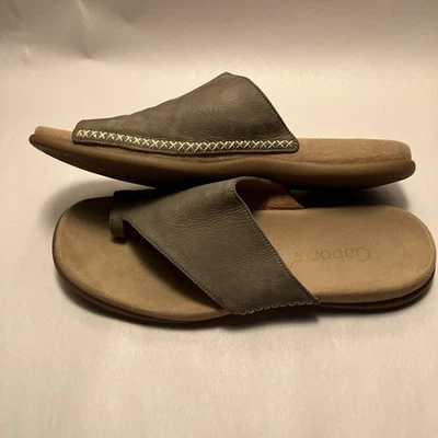 Sandalias deslizables Gabor Fumo para mujer talla 43 (US 11) de gamuza genuina contorno Foto 1 de 4