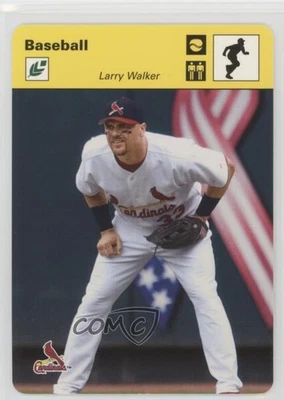 2005 Leaf Sportscasters Yellow Running Ball /35 Larry Walker #26 HOF - Image 1 of 2