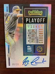2020 Panini Contenders Draft Pick Ticket #DPT-GC Garrett Crochet (AU,RC) # 08/18 - Picture 1 of 2