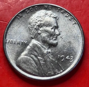 1943-P STEEL Lincoln Wheat Cent Penny GEM BU From an Original Bank Roll - Picture 1 of 9