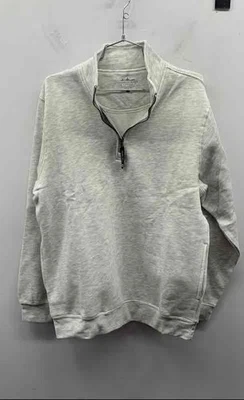 Charles River Apparel Men's Oatmeal Heather Crosswind Quarter-Zip Sweatshirt S - Image 1 of 4