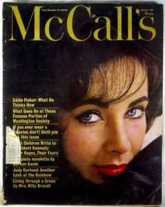 McCALL'S MAGAZINE January 1962 ELIZABETH TAYLOR Eddie Fisher Letters to Kennedy - Imagen 1 de 3