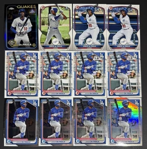 Josue De Paula (12) Prospect Card Lot Dodgers RC Refractors Inserts 1st Paper - Bild 1 von 1
