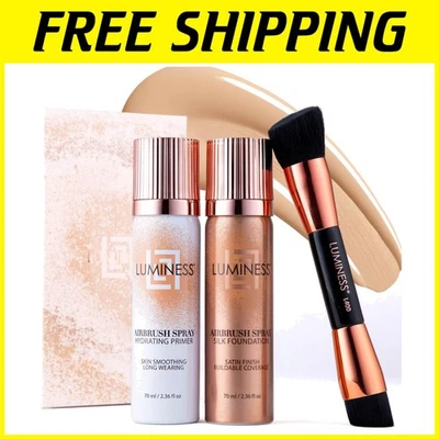 Hydrating Airbrush Silk Foundation Starter Kit for Flawless Skin - Fair Shade - Image 1 of 4