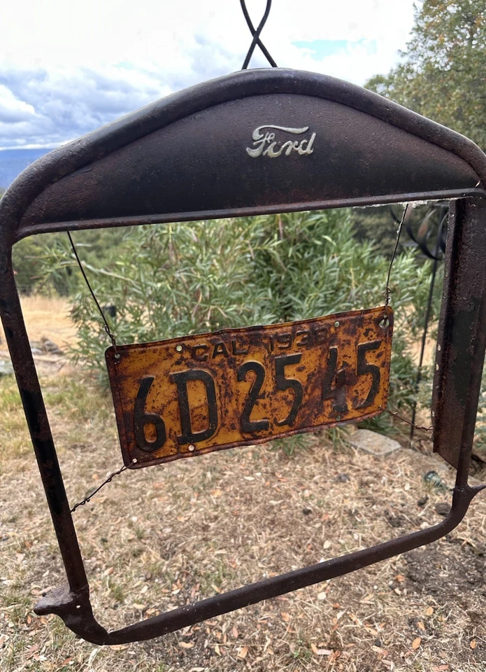 Radiador Ford Modelo T Modelo A Rejilla Antigua Cubierta Hombre Cueva Placa 1938 Foto 1 de 4