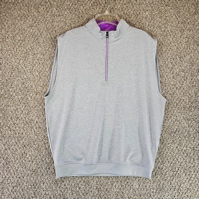 Footjoy Windshirt Vest Mens Large Sleeveless 1/4 Zip Golf Gray - Image 1 of 4