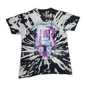 2021 Official Metallica Ride The Lightining medium Tie Dye Black - Picture 1 of 4