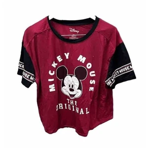 DISNEY MICKEY MOUSE Original varsity retro style red black XL Youth 15-17 - Picture 1 of 7