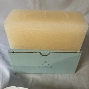 PartyLite WEISS TEE & INGWER Ziegelkerze 3" x 3,5" x7" NEU mit Box K73182 FS! - Bild 1 von 7