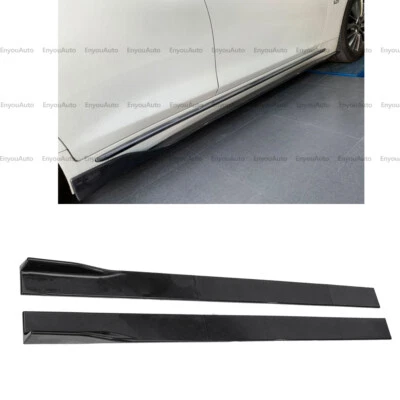 Divisor de panel basculante de extensión de faldón lateral negro para Chevrolet Corvette 86,6" Foto 1 de 4