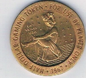 Diamond Jim's Nevada Club 50¢ Brass Gaming Token 1967 Las Vegas Nevada - Picture 1 of 2