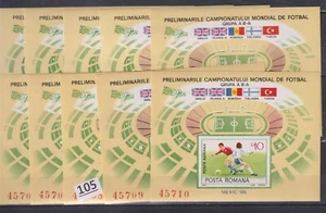 MC 10X ROMANIA 1986 - MNH - IMPERF - SOCCER - Imagen 1 de 1