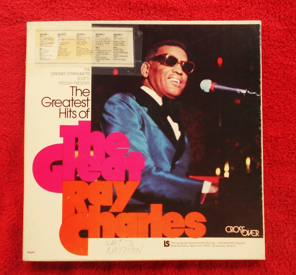 RAY CHARLES    THE GREATEST HITS OF RAY CHARLES     1974 5 DISC BOX SET - Image 1 of 1