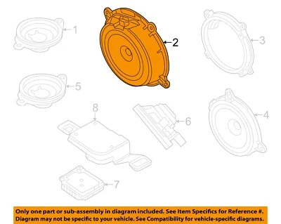 MAZDA OEM 14-18 3 Instrument Panel Sound System-Front Dr Speaker BHN966960 - Image 1 of 2