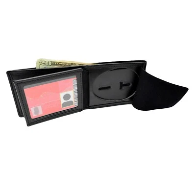 Perfect Fit Oval Cut Badge Wallet Bifold Credit Card Holder B1794 LA - Image 1 of 4