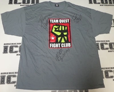 Matt Lindland Dan Henderson Chael Sonnen Signed Team Quest MMA Shirt PSA/DNA UFC - Image 1 of 4