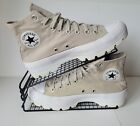 Uk Size 8 Converse All Stars Lugged Hi Tops Trainers Desert Sand