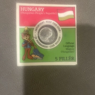 1970 Hungary 5 Filler Coin Uncirculated in cover - Image 1 of 2