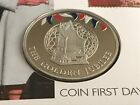 2002 Falkland Islands The Queen Golden Jubilee Fifty 50 Pence Coin Fdc Cover Bu