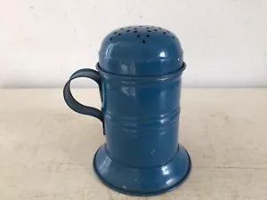 Alter Blechstreuer Puderzuckerstreuer ? Blechdose Shabby Frankreich Blau Deko - Bild 1 von 15