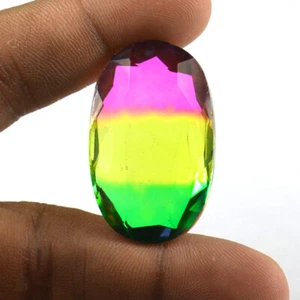 86.80 Ct Multi-Color Tourmaline Oval Cut Shape Loose Gemstone - Picture 1 of 4
