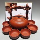 Set Chinese Old Yixing Clay Teapot Handmade Beauty Lifting Beam Purple Sand Teap